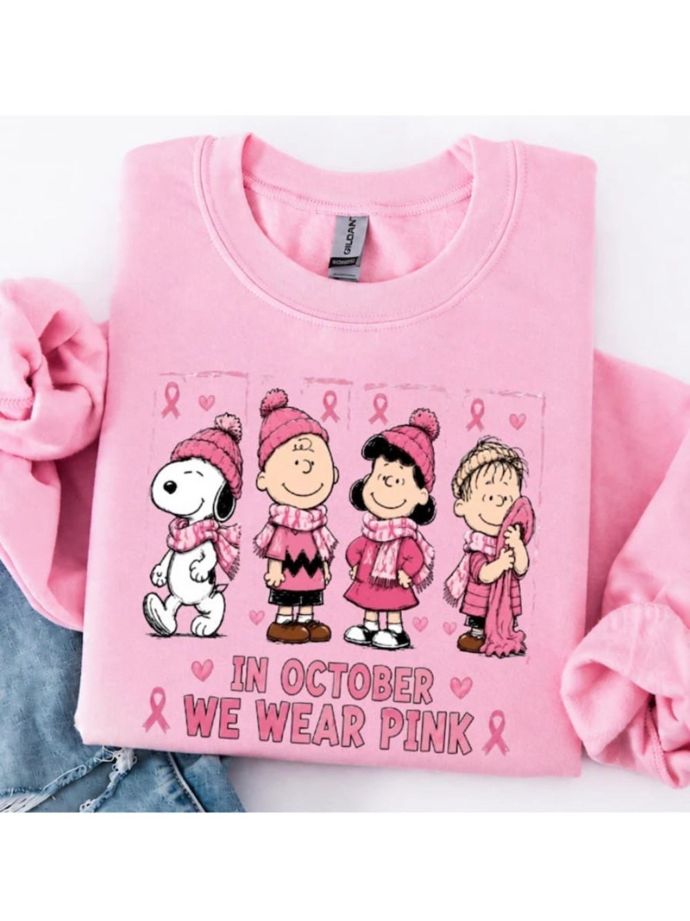 Pink Peanuts 'We Wear Pink' Crewneck Sweatshirt